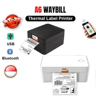 USB & Bluetooth Thermal Printer for Waybill Address Marking Barcode Shipping Label Printing AWB A6 W