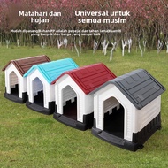 Plastic Outdoor Dog House Rain Washable Outdoor Dog House Four Seasons with Dog Cage Villa Dating Washable