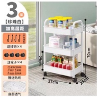 ✨Ready Stock✨3 Tier 4 Tier Multifunction Storage Trolley Rack Office Shelves Home Kitchen Rack With Plastic Wheel