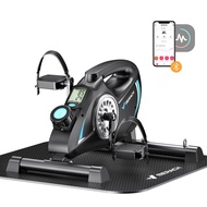 MERACH Under Desk Bike Pedal Exerciser Quiet Magnetic Mini Exercise Bike with MERACH App for Leg Rec