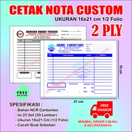 Cetak Nota Ukuran 1/2 Folio 2Ply Cetak Nota Custom Cetak Nota Nama Toko Cetak Nota Murah Nota Bengke