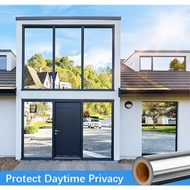 A Roll of One-Way Privacy Mirror Window Film, Reflective Privacy Tint, Protection, Heat Control to B