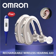 Omron Rechargeable Hearing Aid for Elderly Sound Amplifier Adjustable Volume Noise Cancelling Lightw