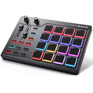 Donner DPD-16 MIDI Pad Controller - 16 Beat Pads/Drum Machine 2 Faders & Knobs DAW Software & USB MI