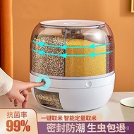 Rotatable Six-Compartment Moisture-Proof Storage Box Kitchen Classification Grain Insect-Proof Rice 