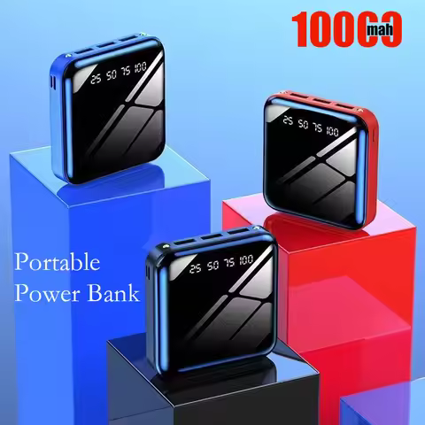 Mini Power Bank 10000 mAh for Xiaomi Mi Powerbank Portable Charger External Battery Pack for iPhone 