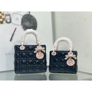 [Old Fairy] Dior Bow Dior Three Grid Dior Lady Dior Letter Shoulder Strap Four Grid Dior Bag Sheepsk