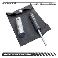 Toolkit Kunci Konci Busi Obeng Plus Minus Honda All Bebek & Matic Beat Scoopy Spacy Vario PERKAKAS M
