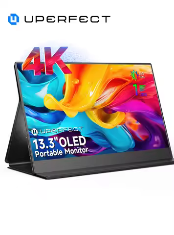 UPERFECT 13.3" 4K OLED 1MS Portable Gaming Monitor 400Nits 100000:1 HDMI USB-C External Display for 