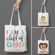 Cisel Tote Bag THICK Zipper Canvas Bag Quotes Christian Spiritual Church Aesthetic Size 30x40 Cisel 