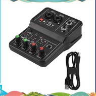Q-12 Sound Card Audio Mixer Sound Board Console Desk System Interface 4 Channel 48V Power Stereo Com