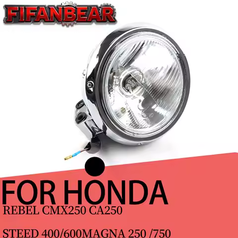 Motorcycle Chrome Headlight Head Light Headlamp For Harley 883 HONDA Steed VLX 400/600 Shadow 600 Ma