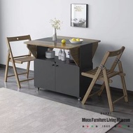 岩板餐桌 伸縮餐枱 折疊餐邊櫃 折疊餐桌椅組合餐邊櫃兩用可伸縮長方形 折疊伸縮兩用 防高溫耐磨岩板 桌子椅子組合 家用餐桌 餐枱 飯枱 岩板 方枱 餐桌 4人/6人/8人桌飯桌  dining tab