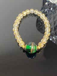 金髮晶鈦金發財晶古法流金琉璃手鍊手串