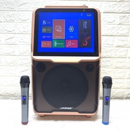 Karaoke Set Portable 2 Mic Layar 15 Inch