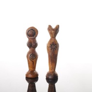 【快速出貨】_大地之母女神與男神木雕(威卡版)小型純手工雕