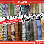 Tikar Getah 4.5 Kaki Alas Lantai & Meja/DIY-Hiasan/Lebar 137cm(4.5kaki)/0.30mm Tebal/TG-4.5KAKI