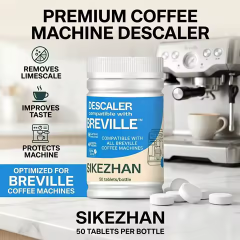 50Pcs Coffee Maker Cleaner Tablets Deep Descaling Fits Breville Espresso Machines Precision Clean Ba