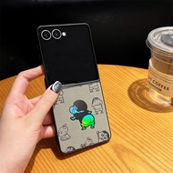Giấy laser mới Ốp điện thoại cho Samsung Galaxy Z flip7 flip7fe flip6 bút chì Shin-chan Mẫu zflip/4