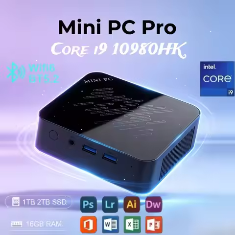 2026 New High Performance Mini PC Intel Core i9 10980HK Computer Gaming PC 16GB RAM 1TB/2TB WiFi 6 B
