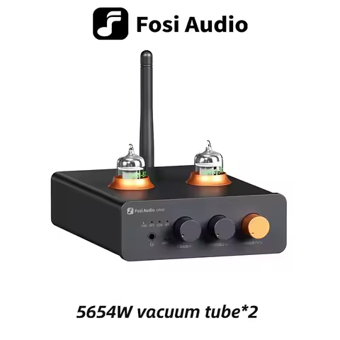 Fosi Audio GR40 Bluetooth USB DAC Headphone Amplifier Tube Preamp and Headphone Amp with 5654W tubes