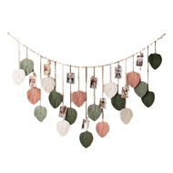 Macrame Wall Hanging Decor 29.5 X 47.3inch Chic Boho Leaf Tassel Garland Tapestries for Bedroom Livi