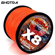 Tali Pancing GHOTDA 8 Braided Fishing Line 100M Advanced Braid 8 Strands 0.14mm-0.55mm 18-78lb Multi