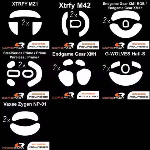 2 Sets Original Corepad Mouse Skates For Logitech GPW GPro X Superlight 1/2 Razer Viper V2 V3 Pro Mi