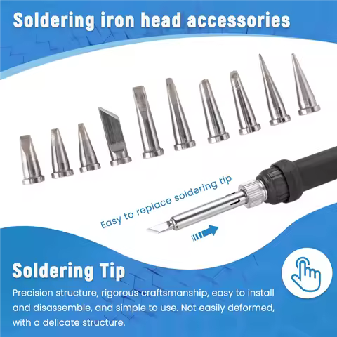 BHBD-10Pcs Durable Soldering Tip Set For Weller WSD81 WD1000 WSP80 WP80 LT Soldering Station