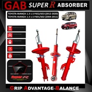 ORIGINAL SET GAB SUPER R FRONT ABSORBER / REAR ABSORBER - TOYOTA AVANZA 1.3 1.5 F652/653 / AVANZA 1.
