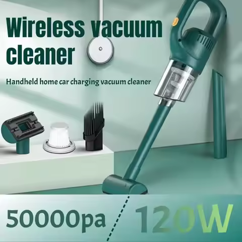120W Vehicle Air Dust Collector 50000PA Powerful Vacuum Cleaner 2000MAH Wireless Car Vacuum Cleaner 