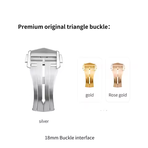 Top 316L VS/VVS Quality Pointed Stainless Steel Bracelet Buckle 18mm For Omega Watch Strap Deploymen