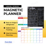 A4 A3 Refrigerator Magnetic Planner Soft White Board Kitchen Meal Planner Daily Weekly Monthly Calen