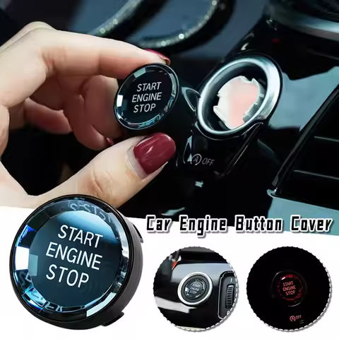 Car Engine Start Stop Switch Button Sticker Interior Trim For BMW X1 E84 E81 E87 X5 E70 X6 E71 E90 E