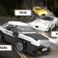 AE86 car building block race car RX 7 Racing Car INITIAL D FC3S-RX7/FD3S-RX7/AE86 TRUENO Toys
