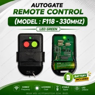 Autogate Remote Control F118 2ch Learning Remote - 330Mhz