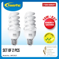 PowerPac 2x Energy Saving Bulb 18W/ E27 Daylight (SMT21E27)