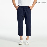 ELLE HOMME | Five-Point Pants With Elastic Waistband Navy Blue 2-Sided Bag W8Q001