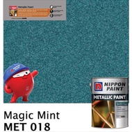 SINAR NIPPON METALLIC GLOSS PAINT 1 LITER FOR WOOD & METAL / MASONRY WALL - MET 018 MAGIC MINT/ CAT 