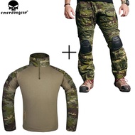 EmersonGear Gen3 Camouflage Combat Suit Outdoor Hiking Training Shirt Pants With Knee Pads Multicam 