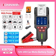 KONNWEI KW700 Car Moto Battery Tester 12V24V With Thermal Print Function Battery Analyzer Cranking C