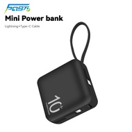 LP-6 ALI🌹10000mAh Mini Power Bank Built in Cable PowerBank Portable Fast Charger External Battery For iPhone 14 Pro Sams