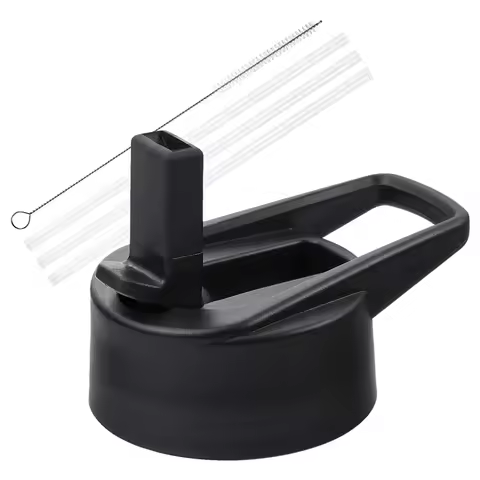 Straw Lid Compatible for Hydro Flask Wide Mouth Water Bottle Flip Straw Straws Top Replacement Lids