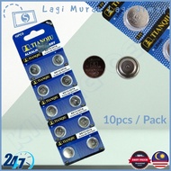 TIANQIU 1Pack-10pcs Bateri Jam AG13 LR44 357 SR44 A76 LR1154 Button Coin Cell Alkaline Battery Watch