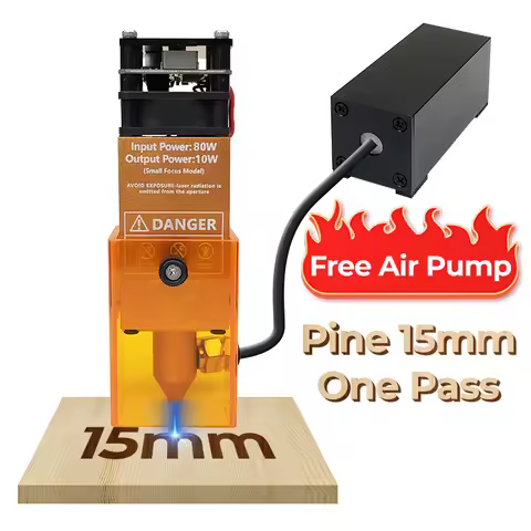 With air pump 12V 24V laser module 80W laser head 10W power laser CNC laser engraving module for cut