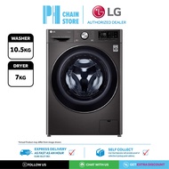 (DELIVERY FOR KL & SGR ONLY) LG FV1450H2B 10.5KG/7KG FRONT LOAD WASHER DRYER WITH AI DIRECT DRIVE™ +