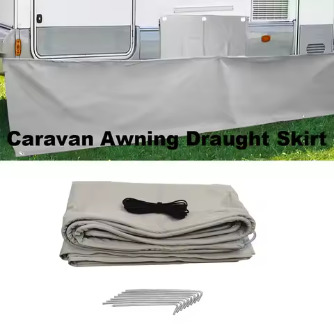 RV Caravan Awning Draught Skirt Set 7m Length X 50cm Deep Motorhome Draft Campervan replacement Acce