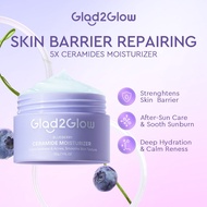 Glad2Glow Blueberry Repair Ceramide Moisturizer (30g)Skin Barrier Facial Anti-Pimple Moisturizer Red