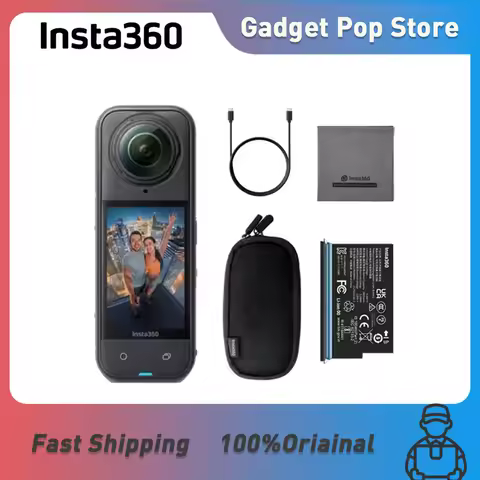 Insta360 X5 Camera -8K Waterproof 360 Action Camera with 1/1.28" 48MP Sensors, 8K 360 HDR Video, 72M