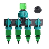 1 Set  4 Way Water Pipe Splitter Garden Irrigation 4/7 Or 8/11 16mm Hose Connector Kit Greenhouse Or